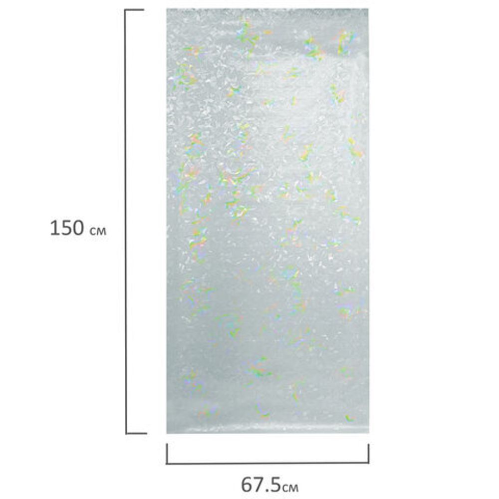 Пленка на окно самоклеящаяся статическая БЕЗ КЛЕЯ, солнцезащитная, 67,5х150 см, "Витраж", DASWERK, 607969