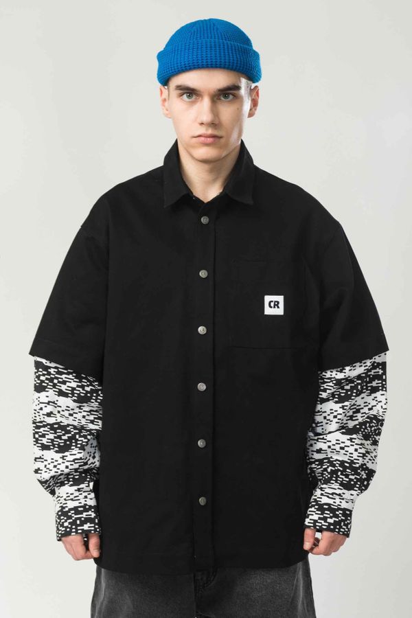 Рубашка Glitch Stripes Arm черный - фото 5