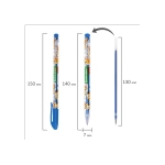 Ручки гелевые набор 6 шт. BRAUBERG KIDS CUTE ANIMALS корпус с печатью, узел 1 мм, линия письма 0,7 м