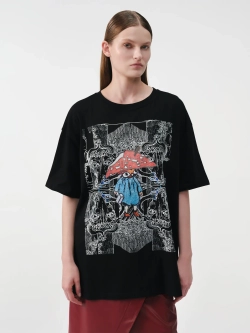 Футболка оверсайз с принтом OLA OLA