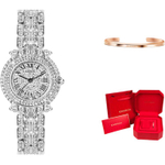 KANGOL Wrist Planet Quartz Movement Metal Strap Watch Women"s Watch Silver Dial