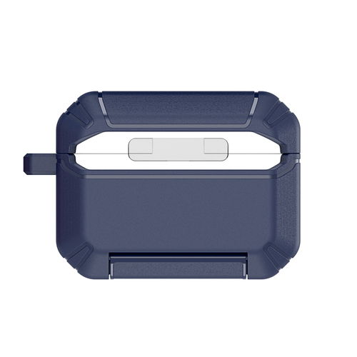 Противоударный чехол синего цвета для наушников AirPods Pro 3, серия PECS Series (с карабином и подставкой) от Dux Ducis