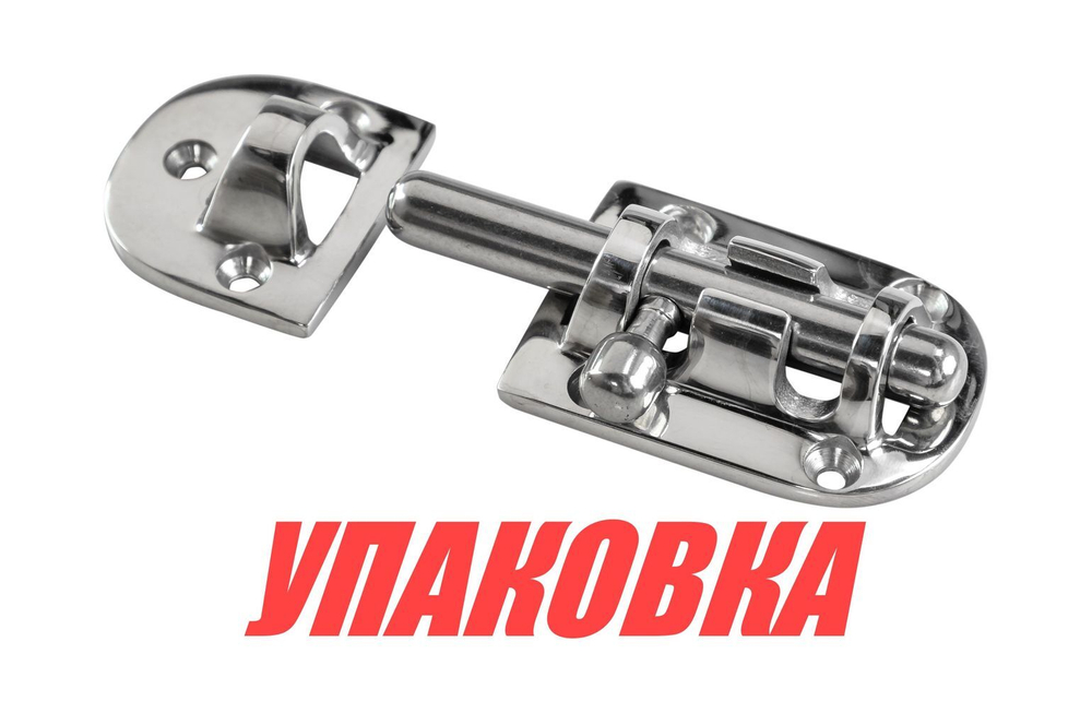 Задвижка дверная 89х39 мм, нержавеющая (упаковка из 6 шт.)