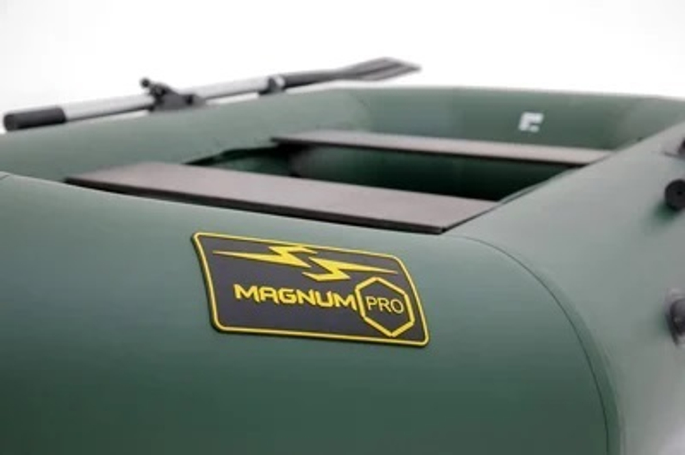 Гребная лодка ПВХ MAGNUM PRO 300 (ЗЕЛЕНАЯ) гребная, с возможностью установки транца