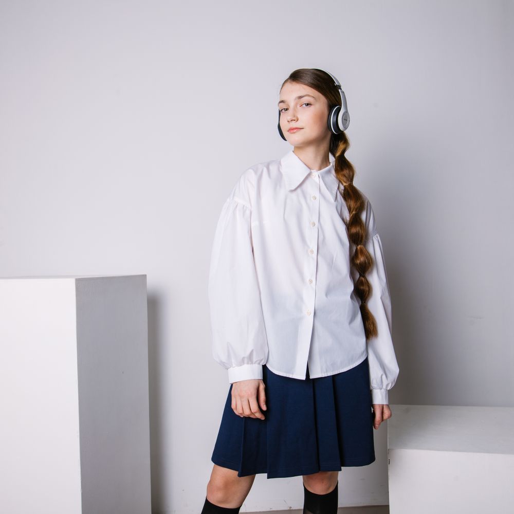 Блузка "Белая" для девочки 7+