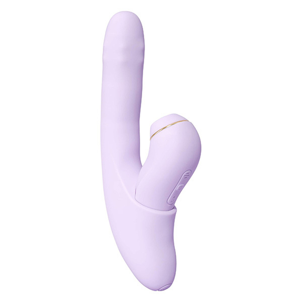 Интерактивный вибратор-кролик 19,6 см со съемным клиторальным пульсатором Svakom Duoglow App-Controlled Silicone Dual Vibrator SL278H