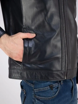 Кожаная куртка демисезонная на молнии