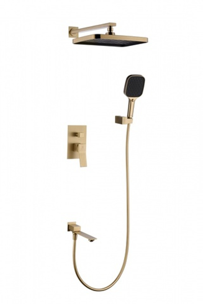 05165-S Смеситель встраиваемый для душа с 3-функ. (Мат. Золото) GANZER (6/1шт)