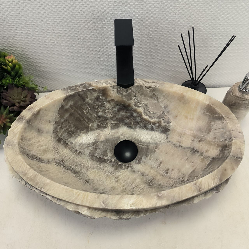 Раковина из оникса Oval Marmo Wave OO-62538 58*38*15 0103
