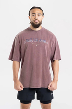 Футболка BOXRAW Poetry In Motion Oversized бордовая