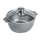 Кастрюля алюминий, антиприг, 2 л, с крыш, Мечта, Гранит, 42701