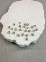 Шатоны 4 мм, Белый опал в серебре, 25 шт