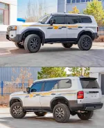Пороги боковые фиксированные для Toyota Land Cruiser Prado 250 LC250 Тойота Крузер Крузак Подножка