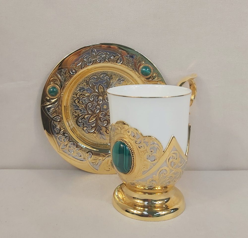 Кофейный набор "Роскошный малахит" - 6