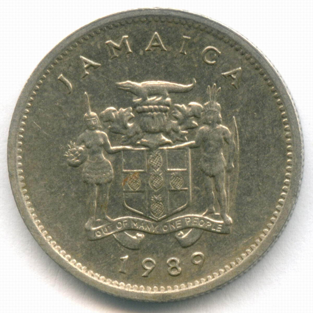 5 центов 1989 год. Ямайка. Кайман. Медно-никель, диаметр 19.4 мм. XF