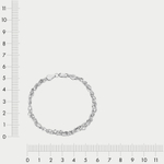 Браслет цепной из белого золота 585 пробы с плетением "Косичка" без вставок (арт. НБ 18-310-3 1.20)