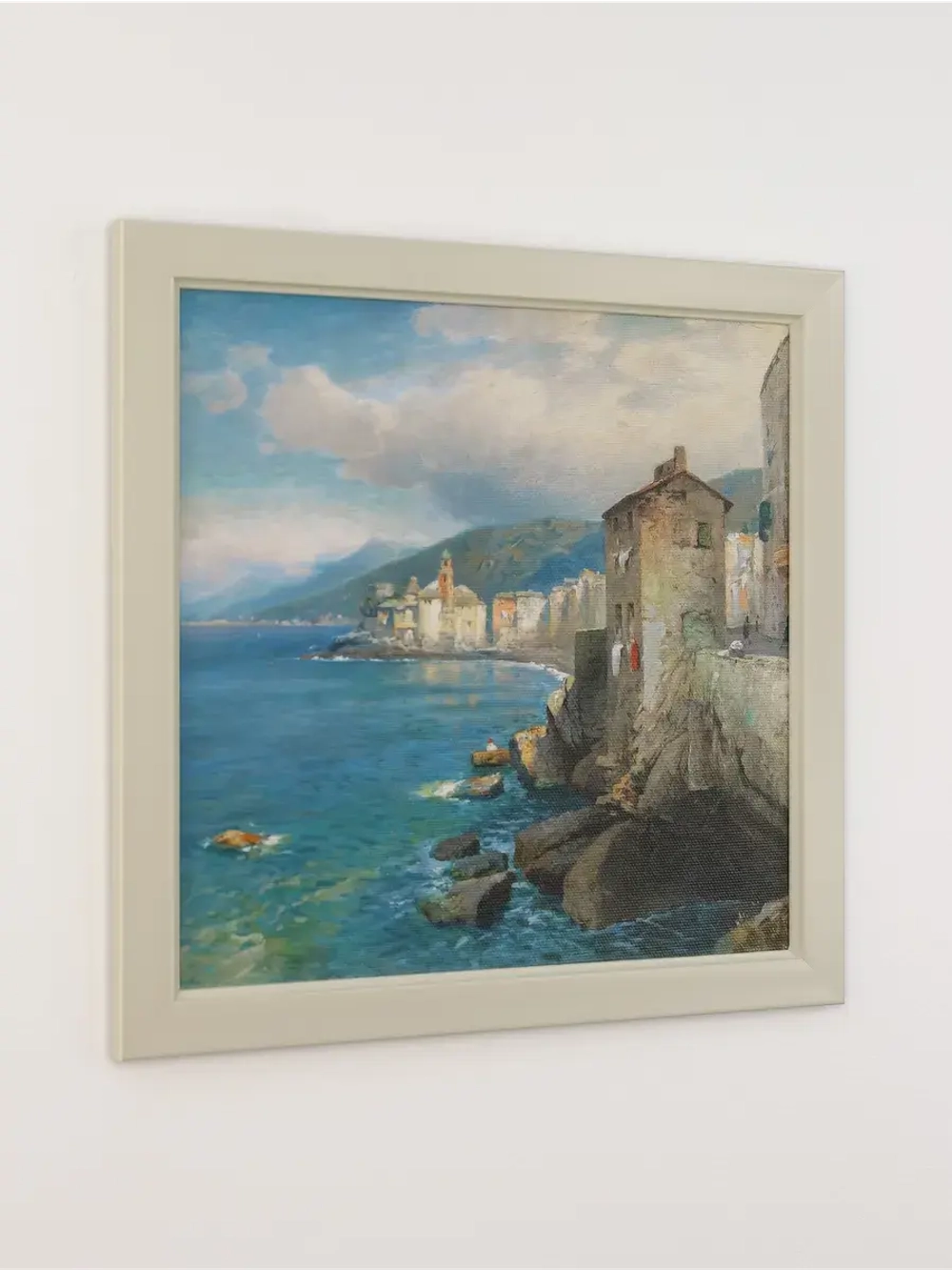 Картина на натуральном холсте настенная интерьерная 27*27 см