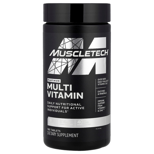 MuscleTech, Platinum Multivitamin, мультивитамины, 180 таблеток
