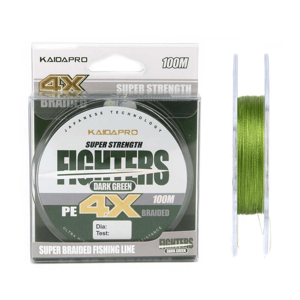 Плетенка Kaida Fighters 4X Dark Green (100м)