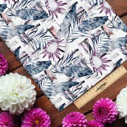 Ткань поплин захватывающая красота яркого цветения