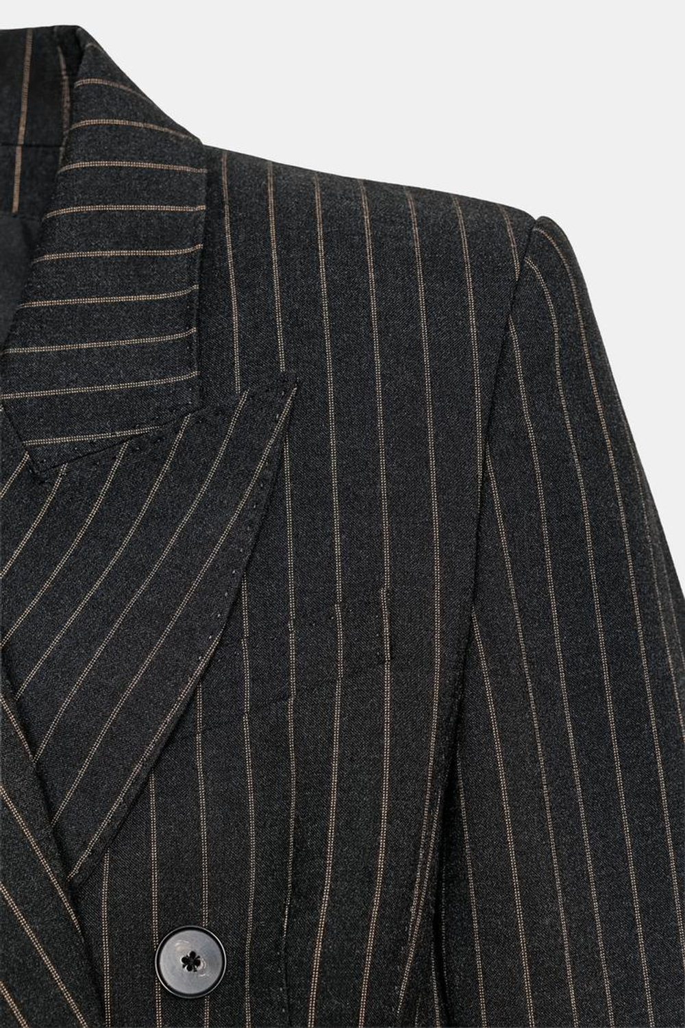 ZARA ПЛАТЬЕ-ПИДЖАК В ТОНКУЮ ПОЛОСКУ — ZW COLLECTION, СЕРЫЙ