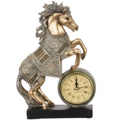 GAEM Фигурка декоративная "Лошадь" с часами (AAAx1, н/п), L15 W5 H22 см