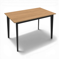 Стол "Нельсон 1100" арт. LND1100, ЛДСП Egger Premium Дуб Каселла натуральный, ножки черные.