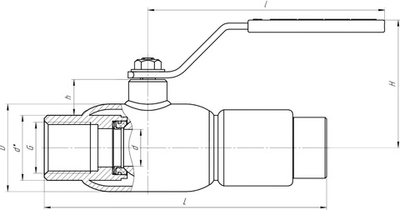 Кран шаровый д/газа ALSO КШИ-25р, РУ16