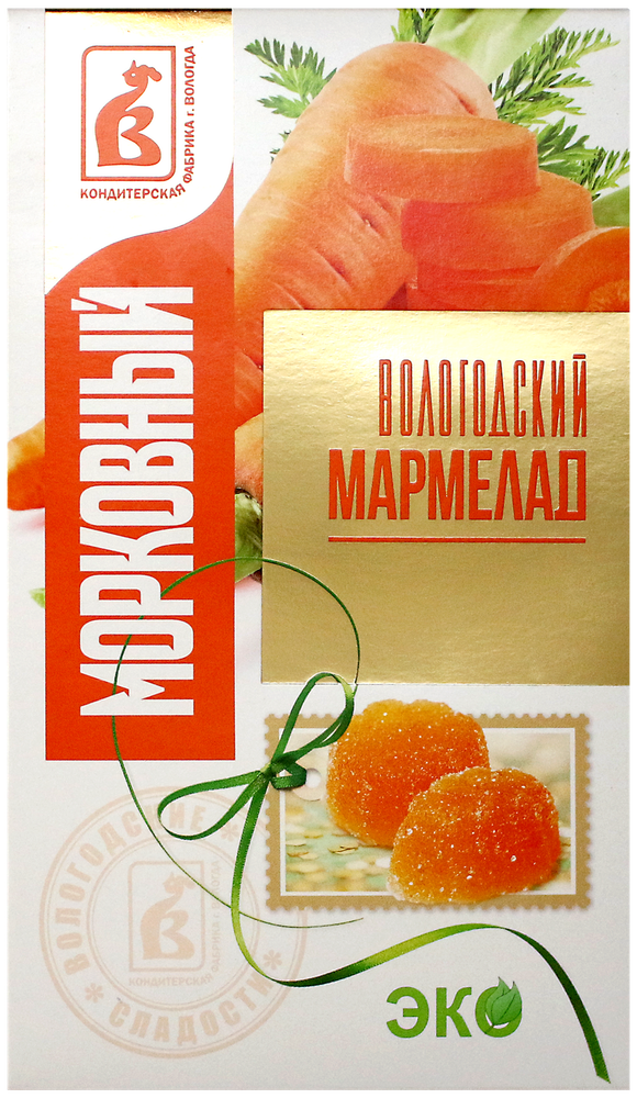 Мармелад Акварель Морковный в подарочной коробке, 280 гр.