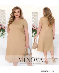 Платье 3171B-бежевый Minova