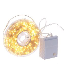 GAEM Электрогирлянда "Роса", L50м, 500 LED, тепл бел, 8 тип свеч, 7W, шнур прозр леска, IP20