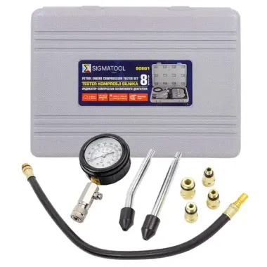 Индикатор компрессии бензинового двигателя, набор 8пр. SIGMATOOL Sigmatool-908G1