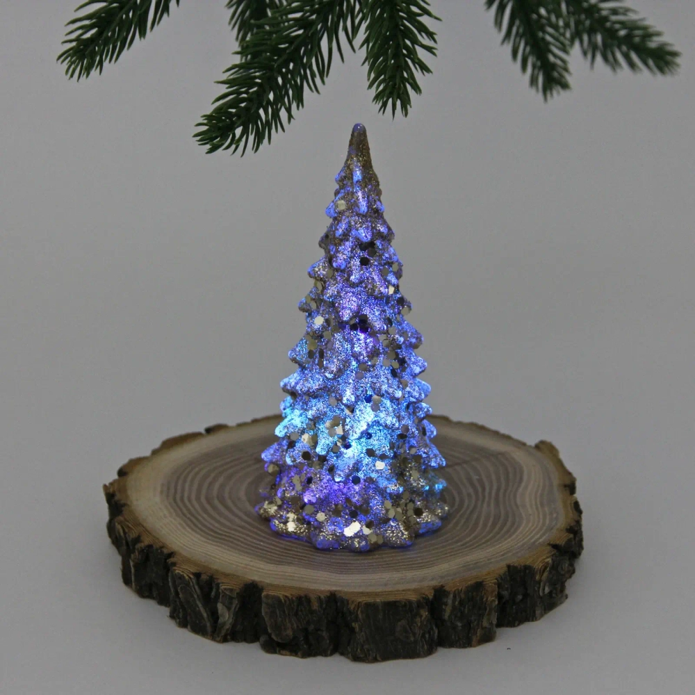 Сувенир с подсветкой «Волшебная красавица» 12 см, Золото (работает от батареек LR44*3)