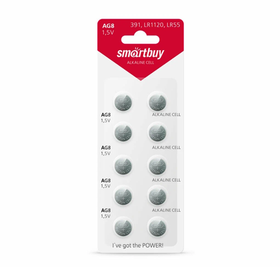 Батарейка часовая Smartbuy AG8-10B (100/2000) (SBBB-AG8-10B) 2 шт