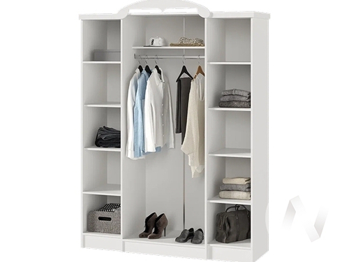 Шкаф 4-х ств Спальня Мария (белый/белый глянец холодный)