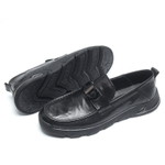 Bansley Top Grain Cow Leather Gommino Loafers Men"s Black