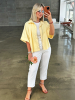 Брюки из искусственного льна молочные