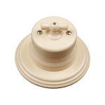 Выключатель 1кл. проходной, керамика, цвет песочное золото B1-201-04