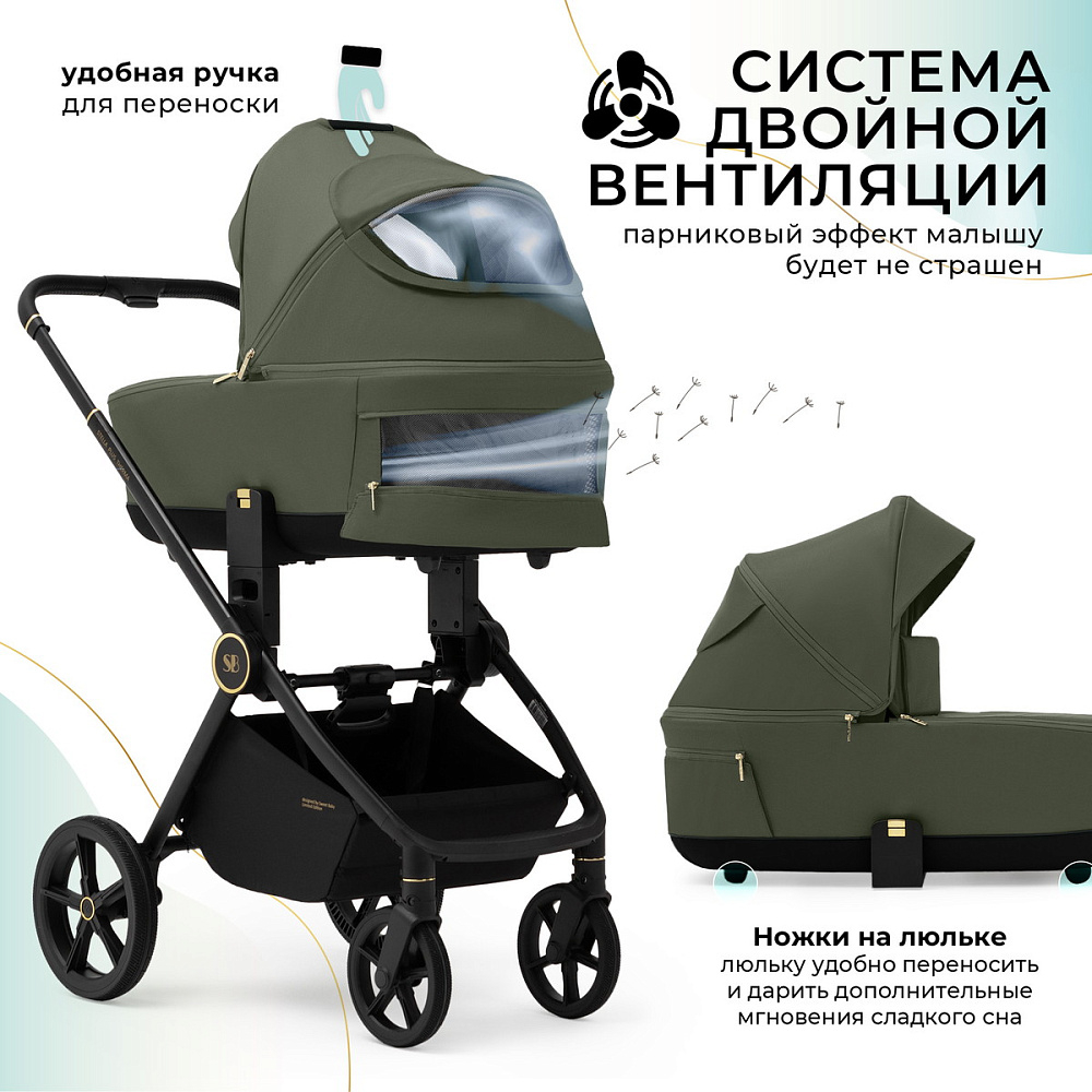 Детская коляска Sweet Baby Stella Plus Therma 2 в 1 427416 Green