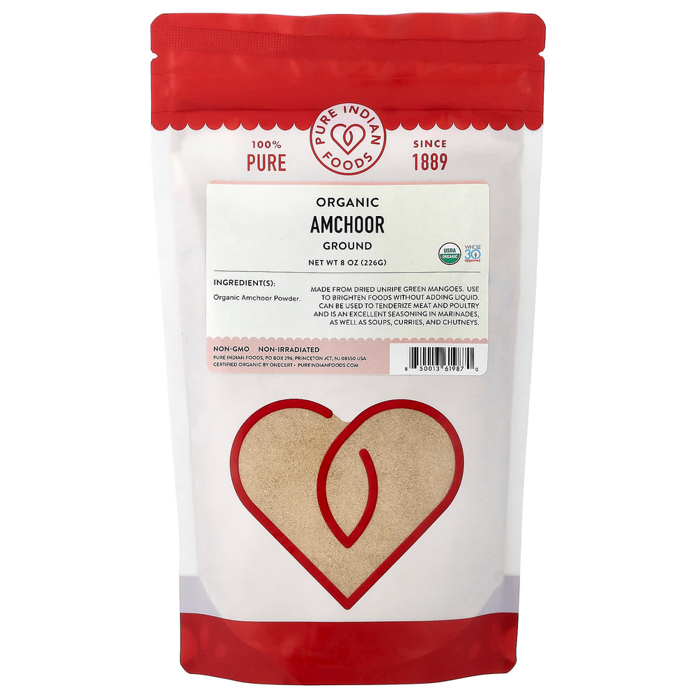 Pure Indian Foods, Органический амчур, молотый, 226 г (8 унций)