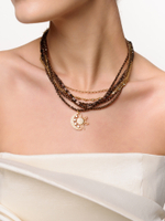 Колье "Sun And Moon" из гематита Gold