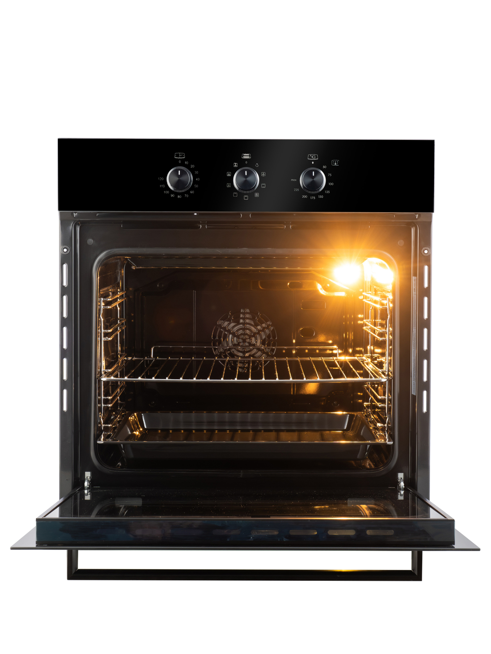Духовой шкаф электрический встраиваемый MBO 6709-01 (BLACK) черное стекло, 70л, 9 режимов, до 250 Со (MACBI)
