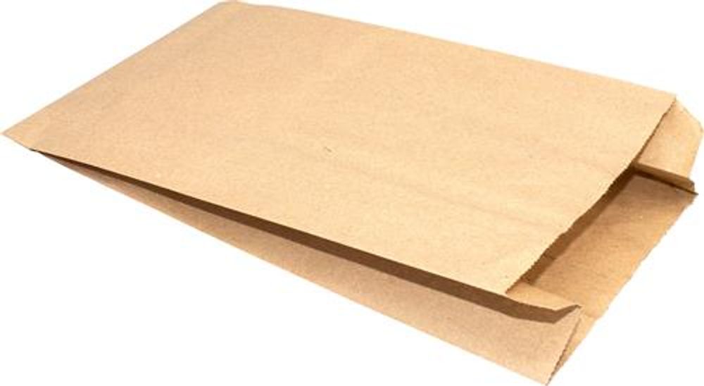 Пакеты бумажные с плоским дном 14х6х25см 40г/м2 крафт (1/1800шт)