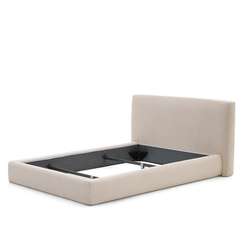 Кровать Blok бежевая со съемными чехлами для матраса 160 х 200 см