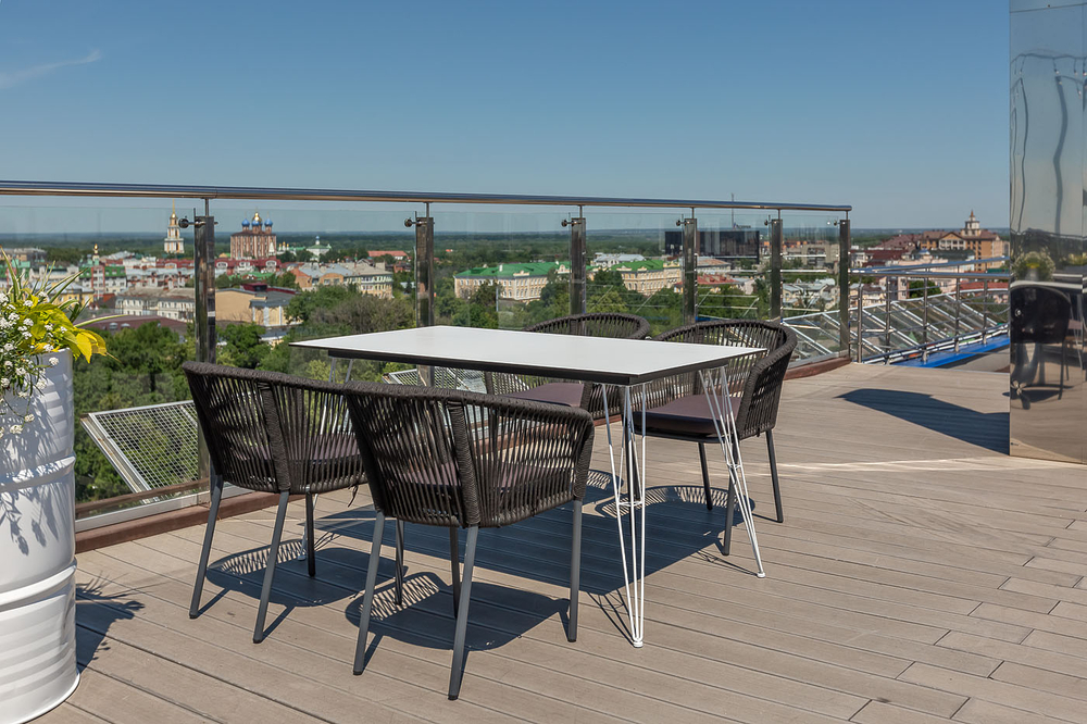 "Руссо" обеденный стол из HPL 150х80см, цвет "молочный"