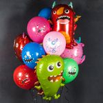 Шар (24"/61 см) Фигура, Монстрик Джуди, Розовый 1 шт.