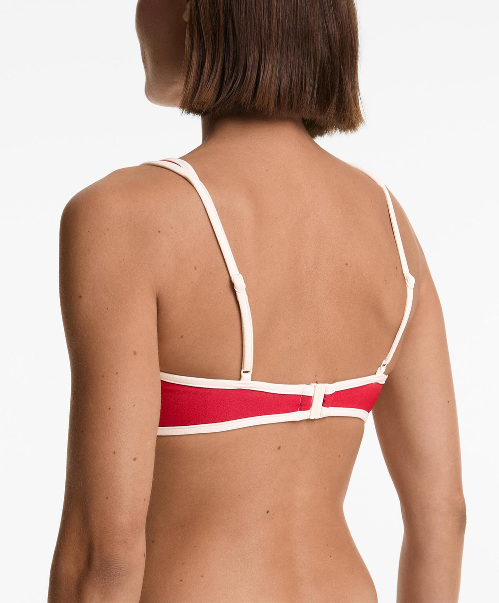 OYSHO Топ бикини с V-образным вырезом, яркий красный