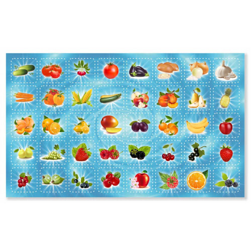 Наклейка 2827КП Наклейки  мини Фрукты 46071