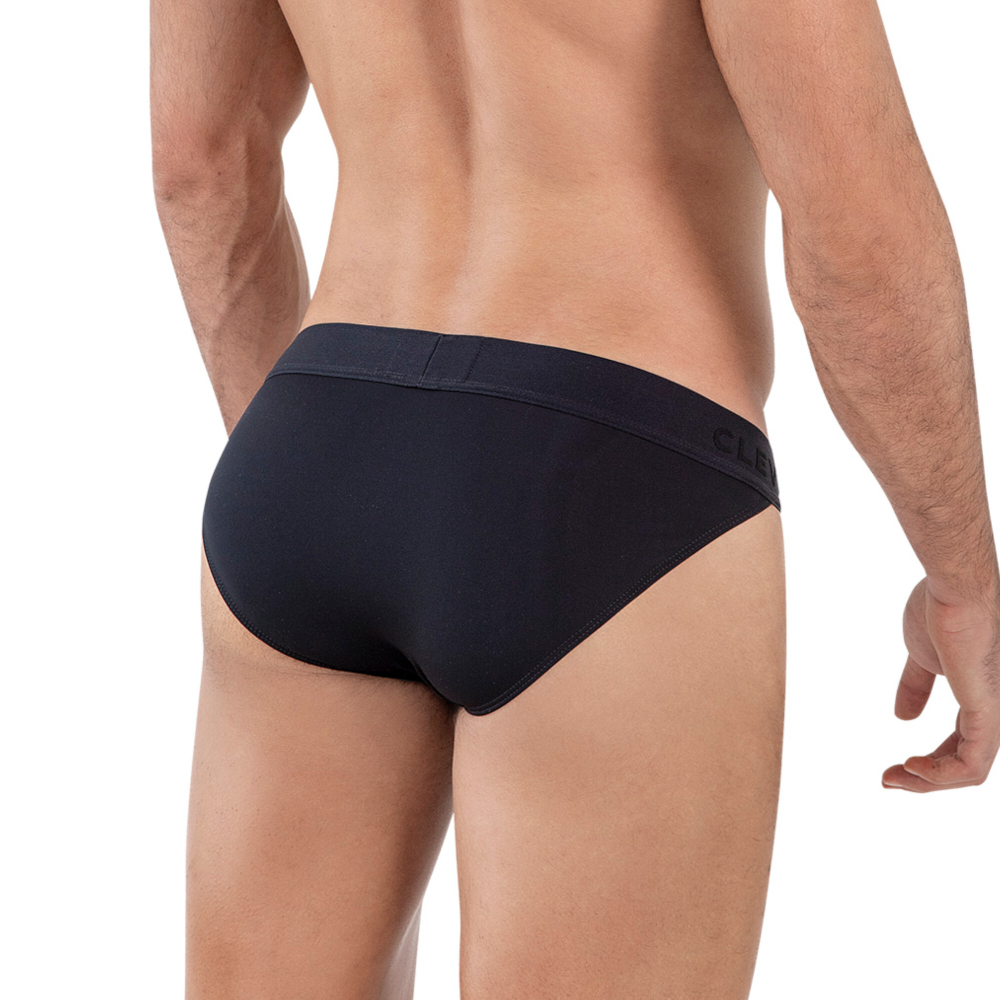 Мужские трусы танга черные Clever Moda DESEO BRIEF 162711