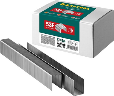 KRAFTOOL тип 20GA (53F/D/056) 16 мм, 5000 шт, скобы для степлера (31787-16)